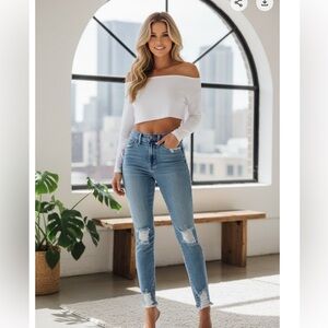 NWT Good AmericanGOOD CLASSIC raw hem size 14‎